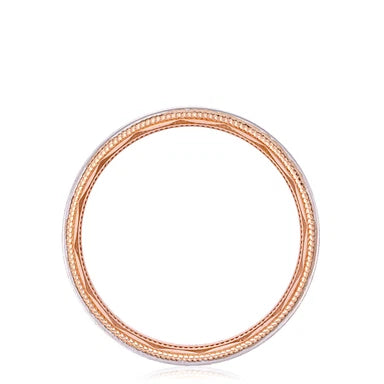 18KW/R Tacori Classic Flat Top Brush Finish Wedding Band