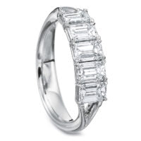 18KW Silkfit 5-Stone Emerald Cut Diamond Band