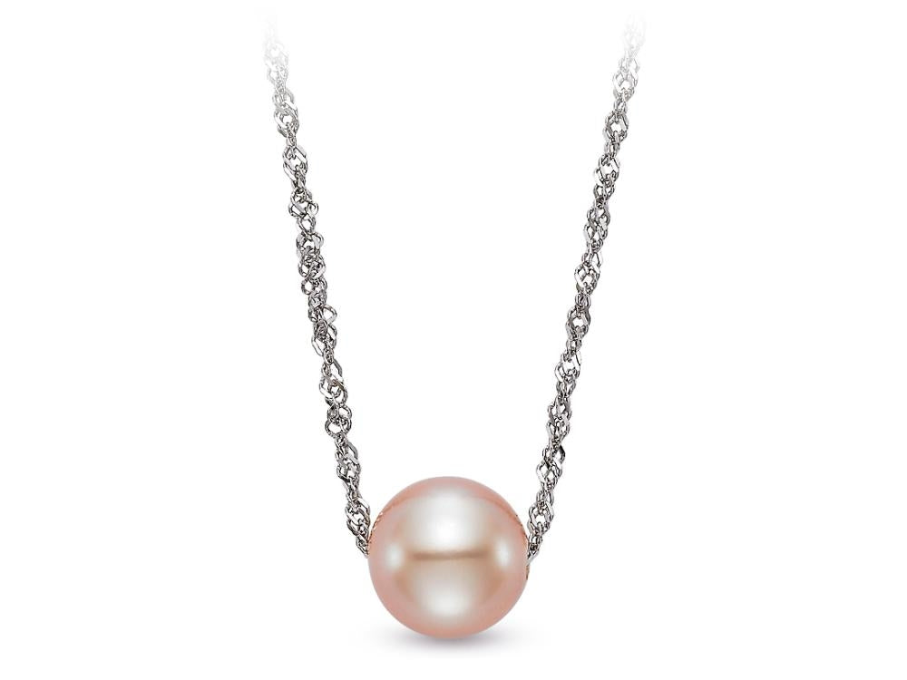 14KW 7.5-8MM Fresh Water Pink Pearl Necklace