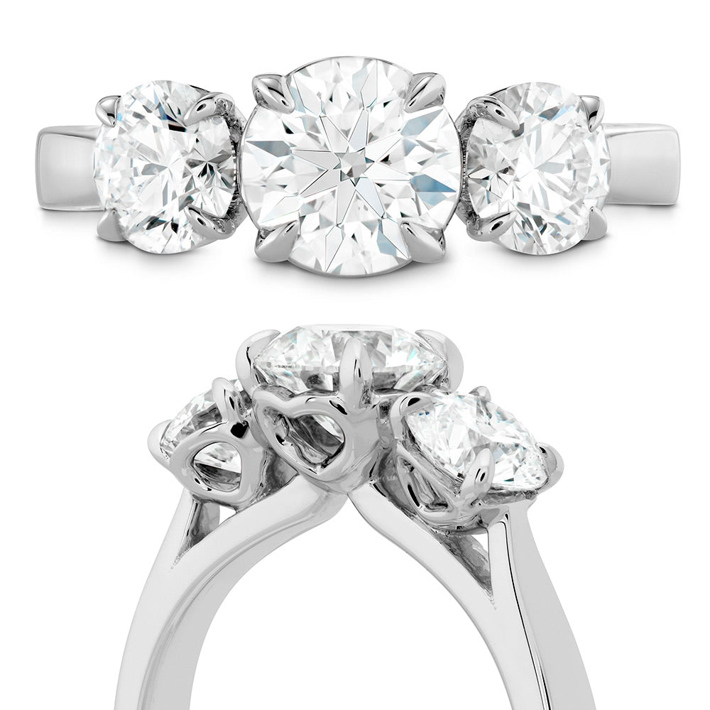 18KW "Signature" Classic 3 Stone Diamond Ring