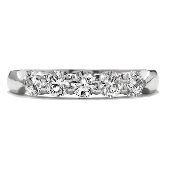 18KW Five Stone Diamond Band