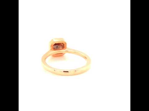 14KY "Sedona" Rustic Cushion Diamond Solitaire