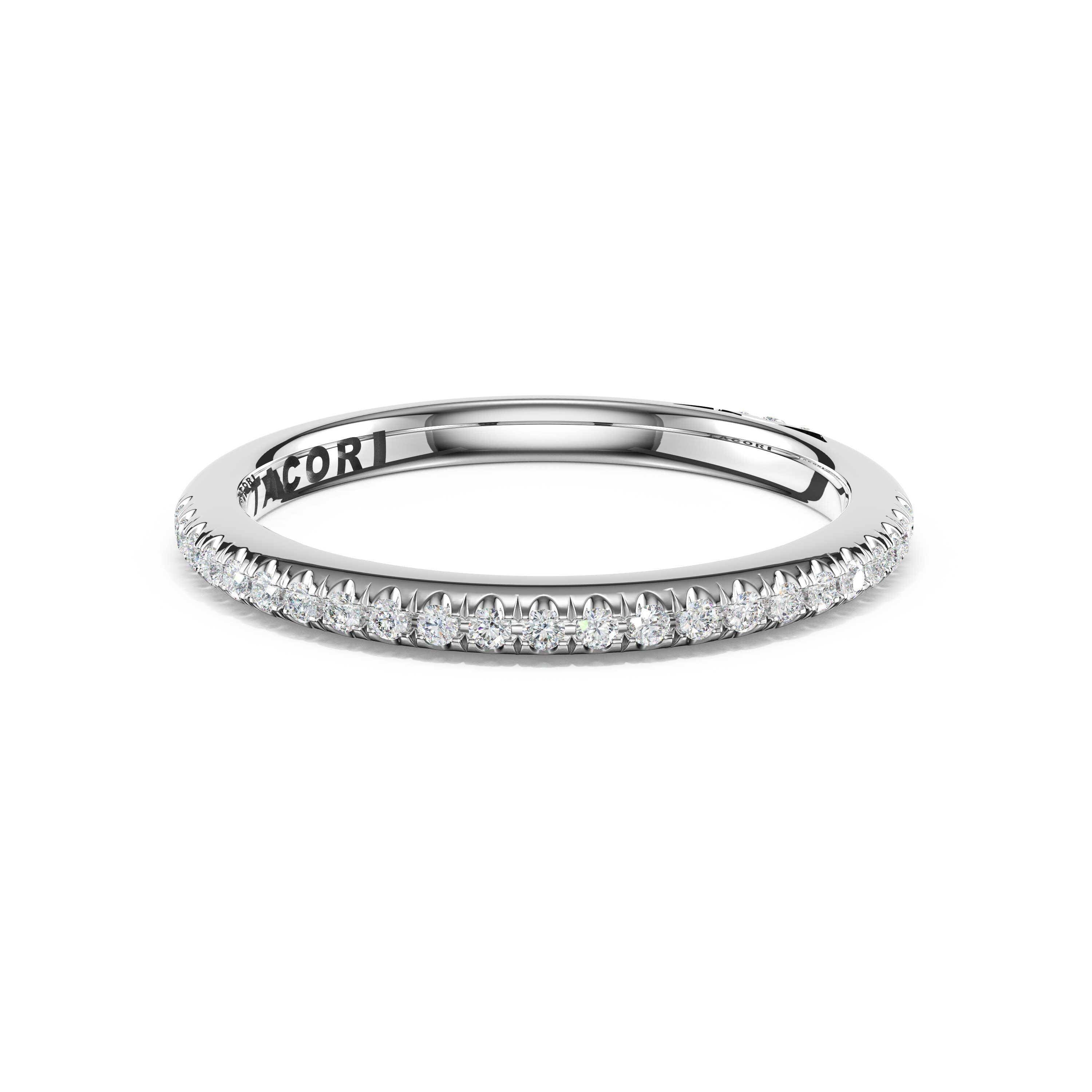 Platinum Tacori Founder's Collection Pave Diamond Wedding Band