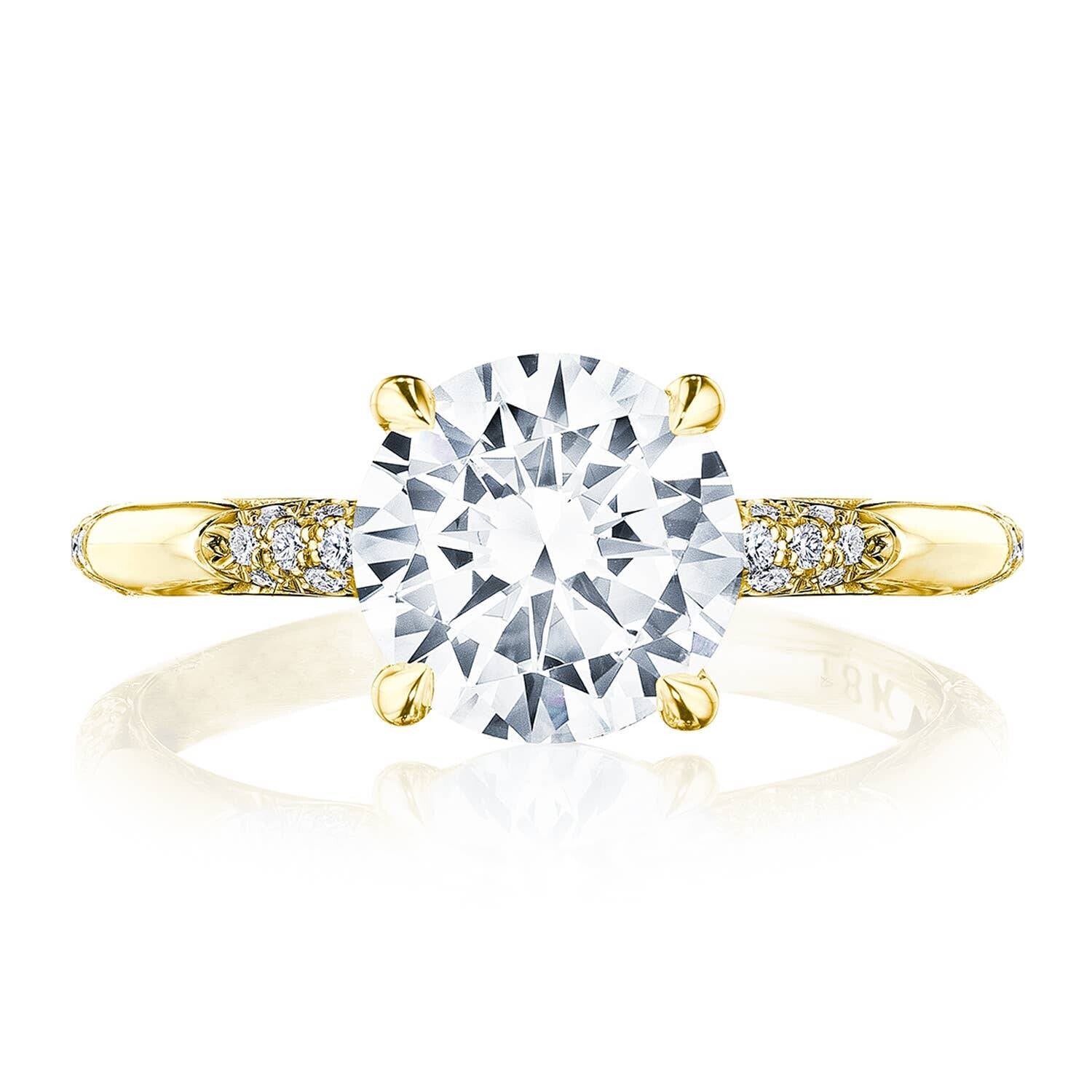 18KY Tacori Founder's Collection Round Solitaire Engagement Ring