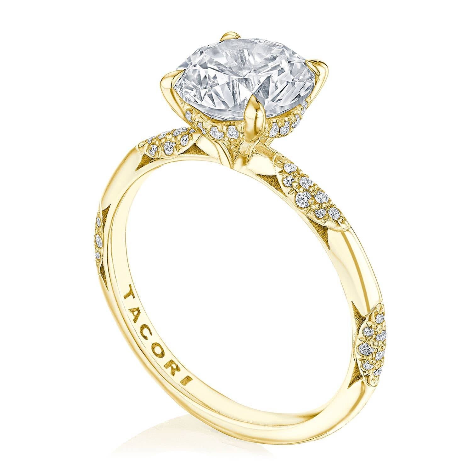 18KY Tacori Founder's Collection Round Solitaire Engagement Ring
