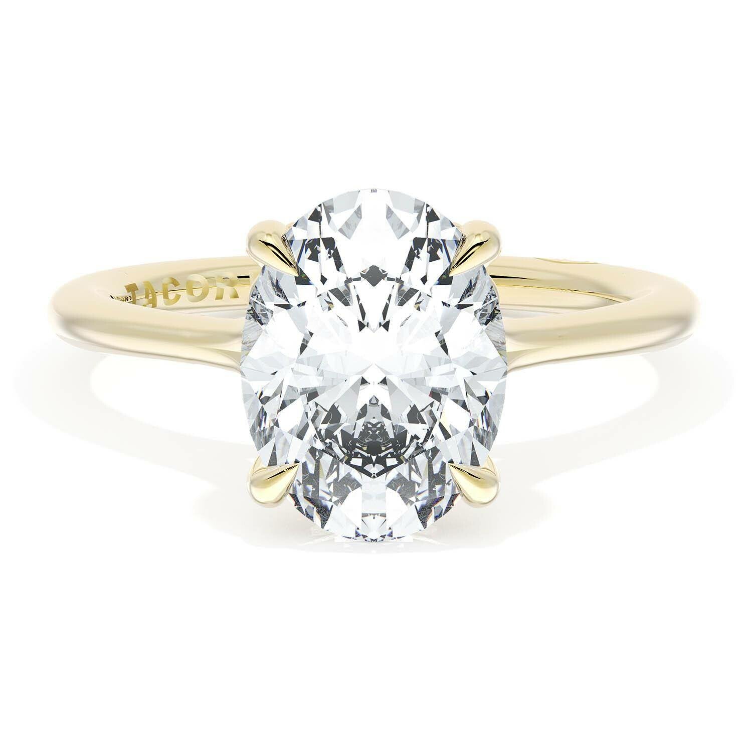 18KY Tacori Founder's Collection Oval Solitaire Engagement Ring