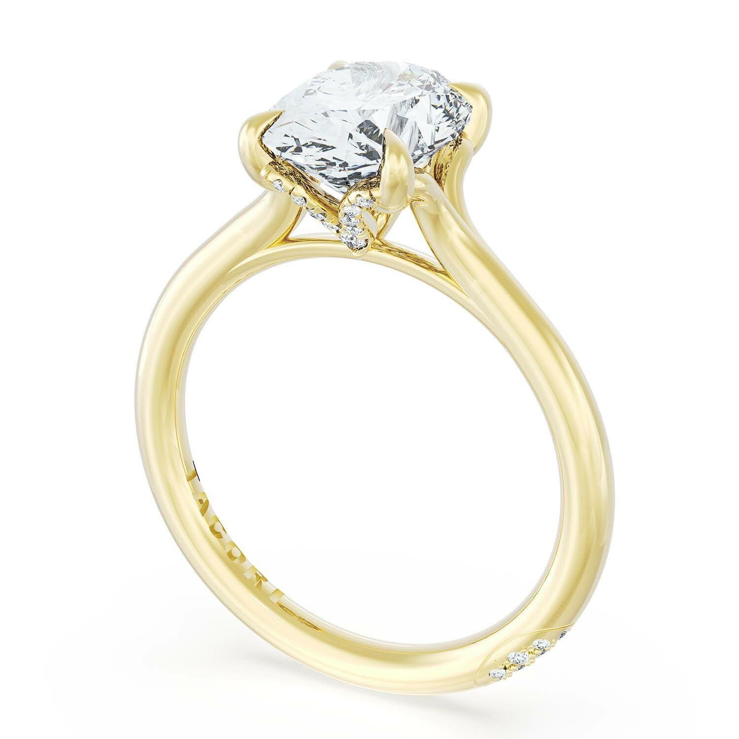 18KY Tacori Founder's Collection Oval Solitaire Engagement Ring
