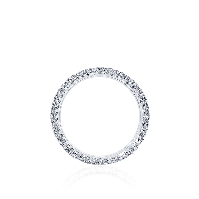 Platinum Founder's Collection Triple Row Pavé Wedding Band