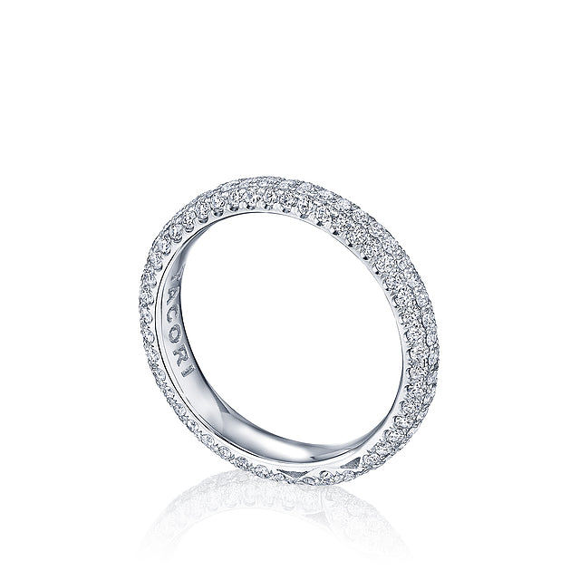 Platinum Founder's Collection Triple Row Pavé Wedding Band
