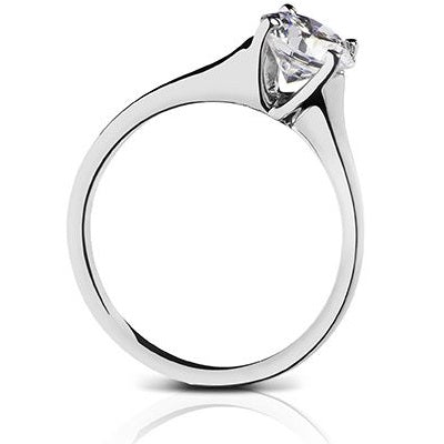 18KW Four Prong Diamond Solitaire Semi-Mount Ring