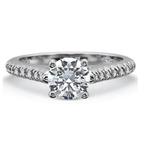 18W Flushfit Pave Diamond Semi-Mount Ring
