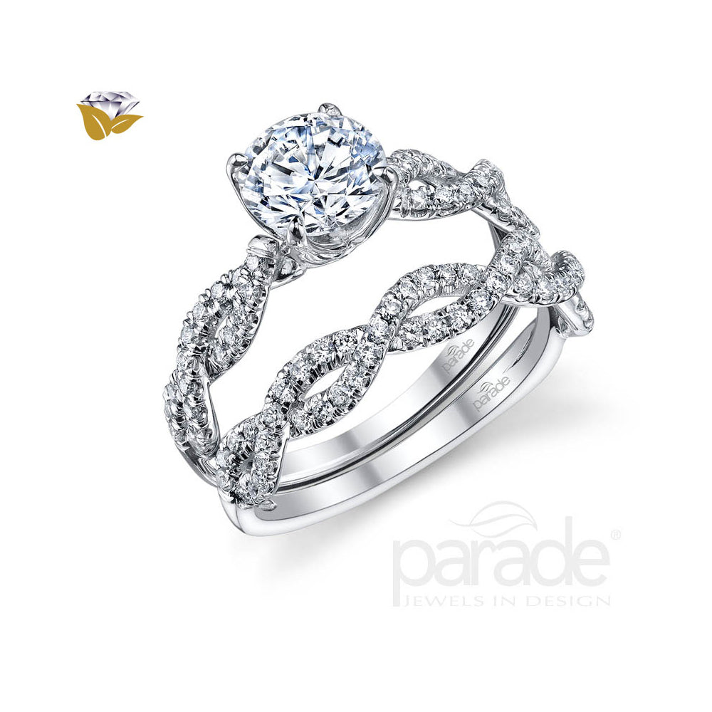 18KW "Lyria" Diamond Semi-Mount Ring