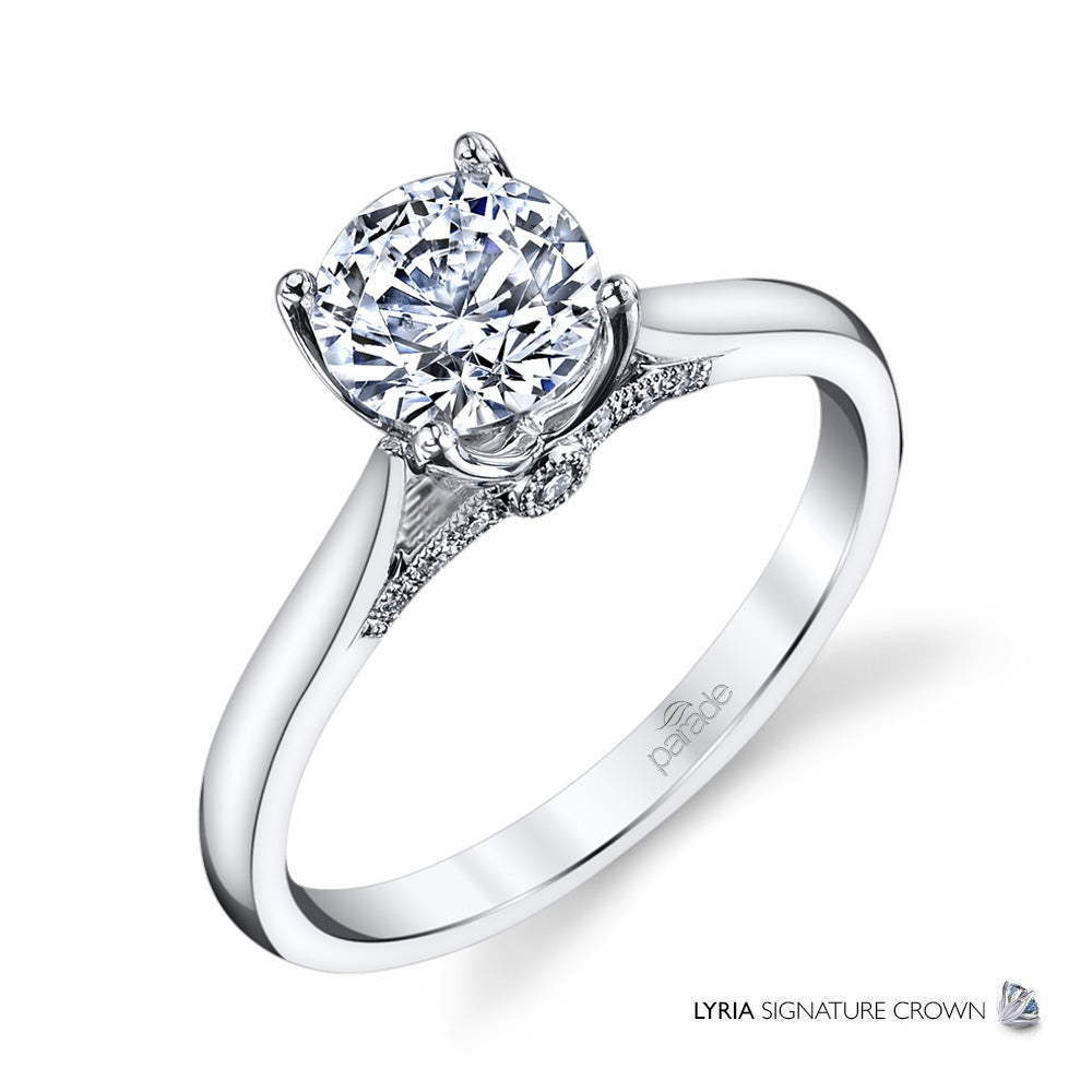 18Kw/R "Lyria" Signature Crown Diamond Semi-Mount Ring
