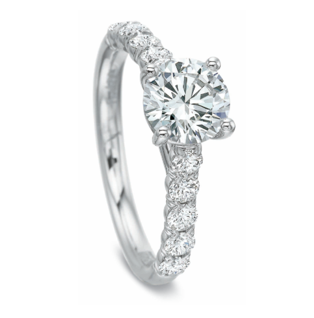 18KW Flushfit Silk Prong Set Semi-Mount Ring