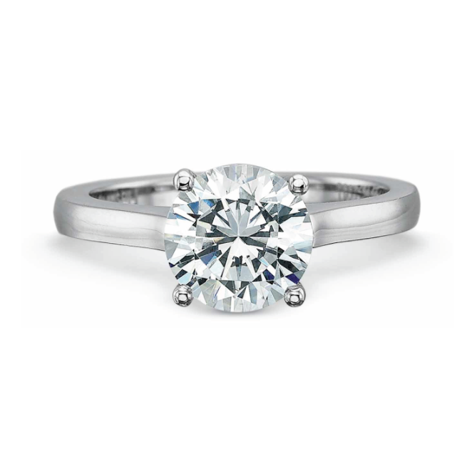 Petite Flushfit Solitaire Engagement Ring