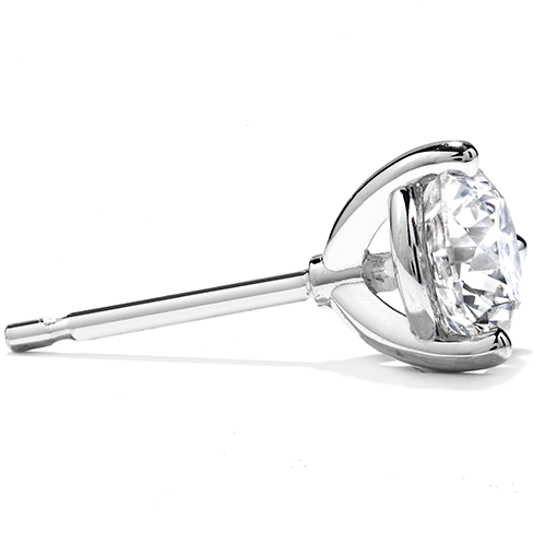 18KW Hearts On Fire Three Prong Diamond Stud Earrings