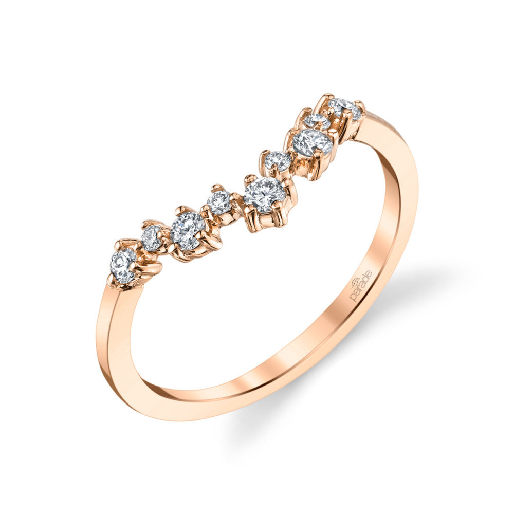 18KW "Lumiere" Diamond Chevron Band