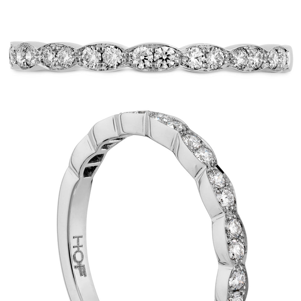 18KW "Lorelei" Floral Diamond Wedding Band