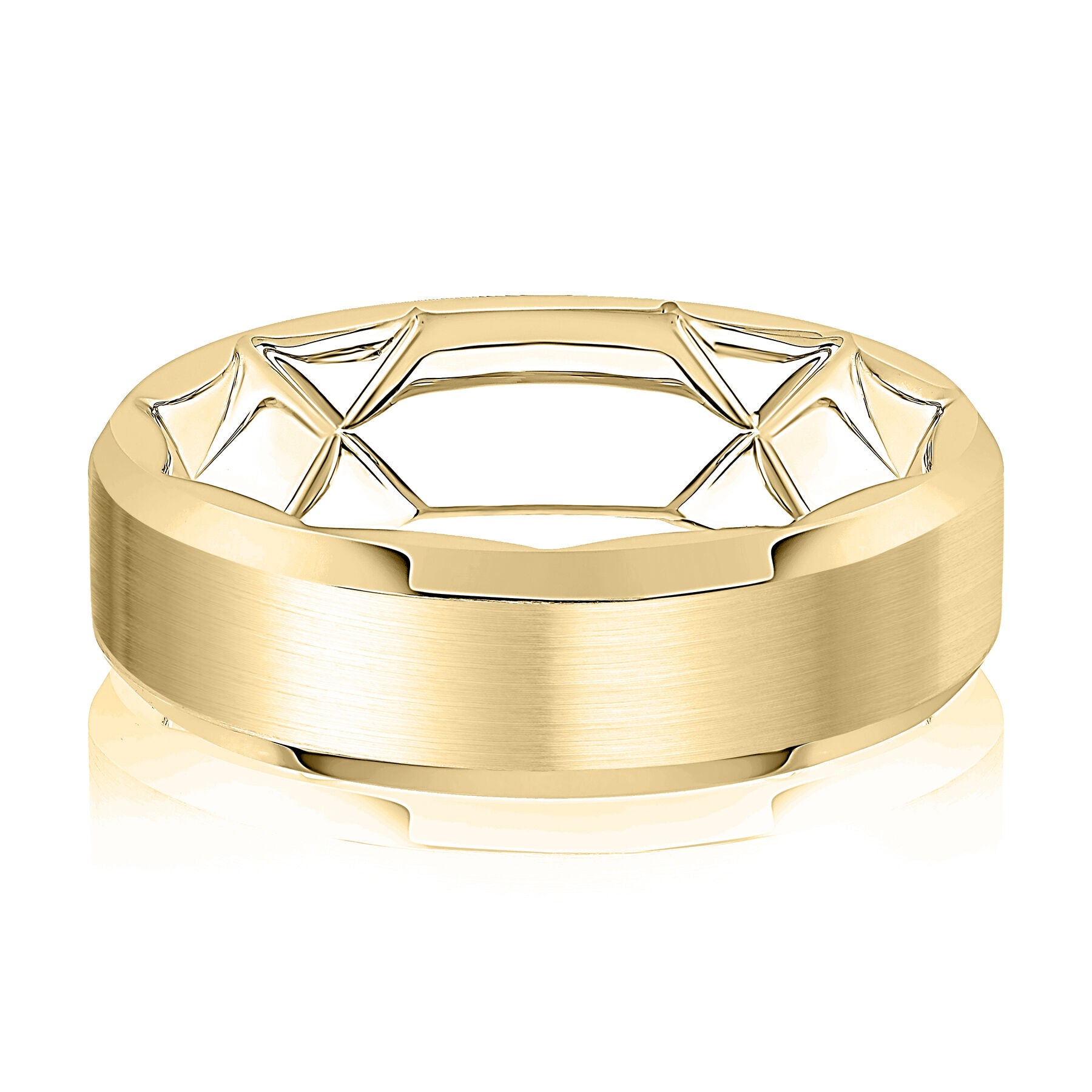 14KY A. Jaffe Satin Brushed Wedding Band