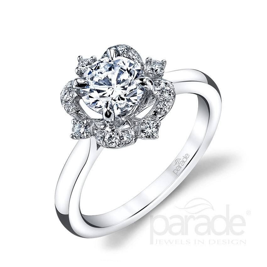 "Hemera" Halo Diamond Semi-Mount Ring