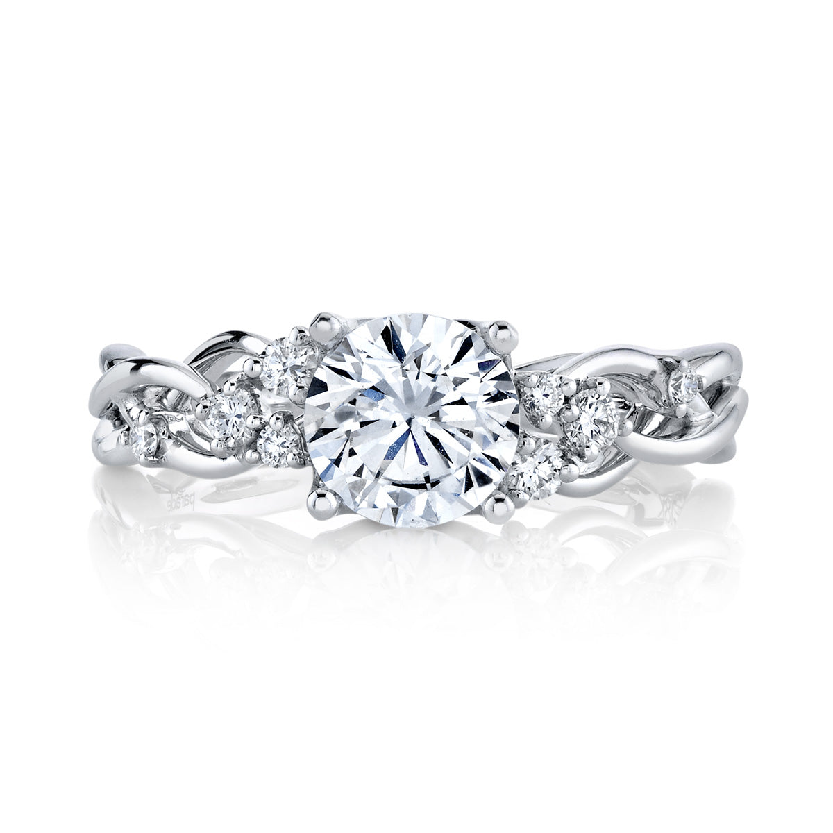 18KW "Lyria" Diamond Semi-Mount Engagement Ring