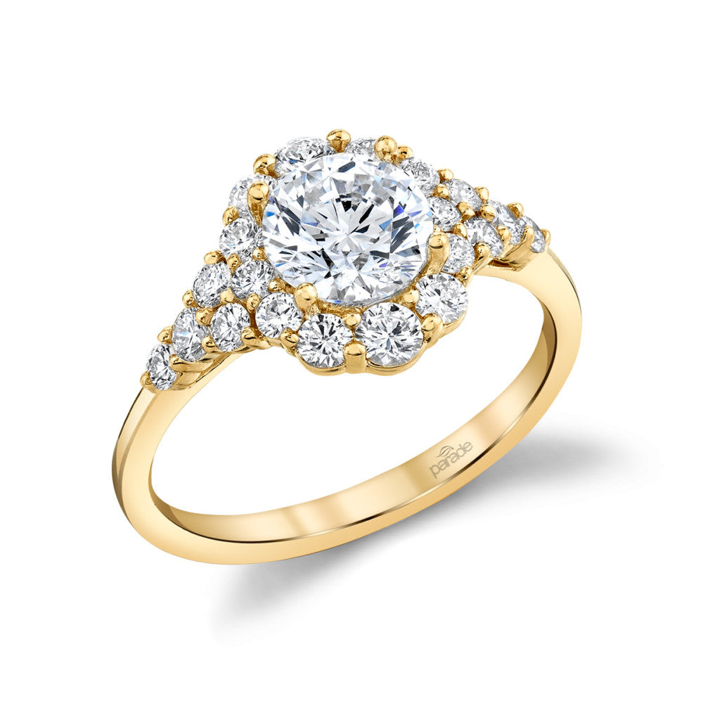18KY "New Classic" Bridal Diamond Semi-Mount Engagement Ring
