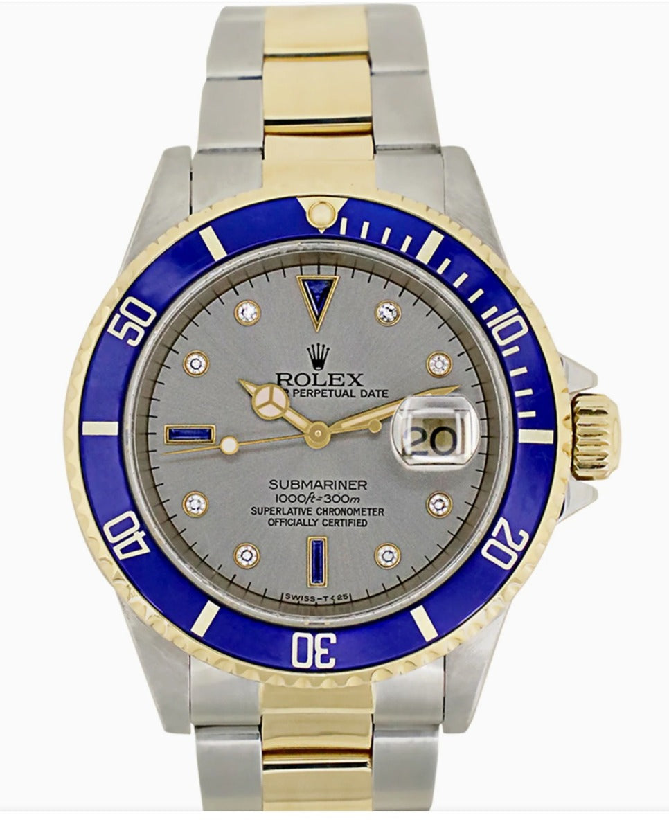 Rolex Submariner 18KYG/Steel Sapphire/Diamond Dial