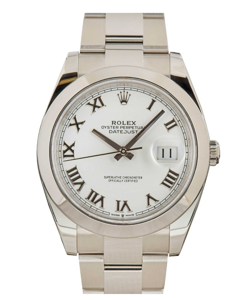 Rolex Datejust 41MM Steel White Roman Dial