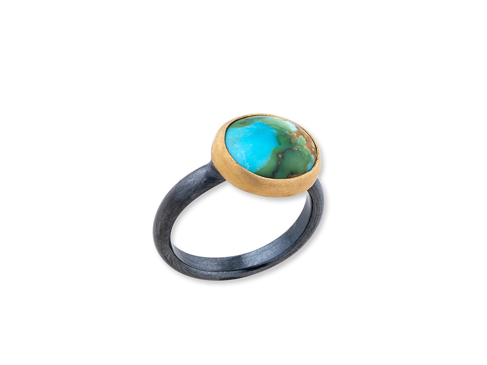 SS/22KY Sonoran Sunshine Freeform Cabachon Turquoise Ring