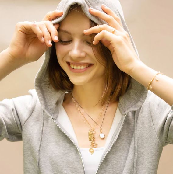 White Enamel Vermeil Cushion Locket