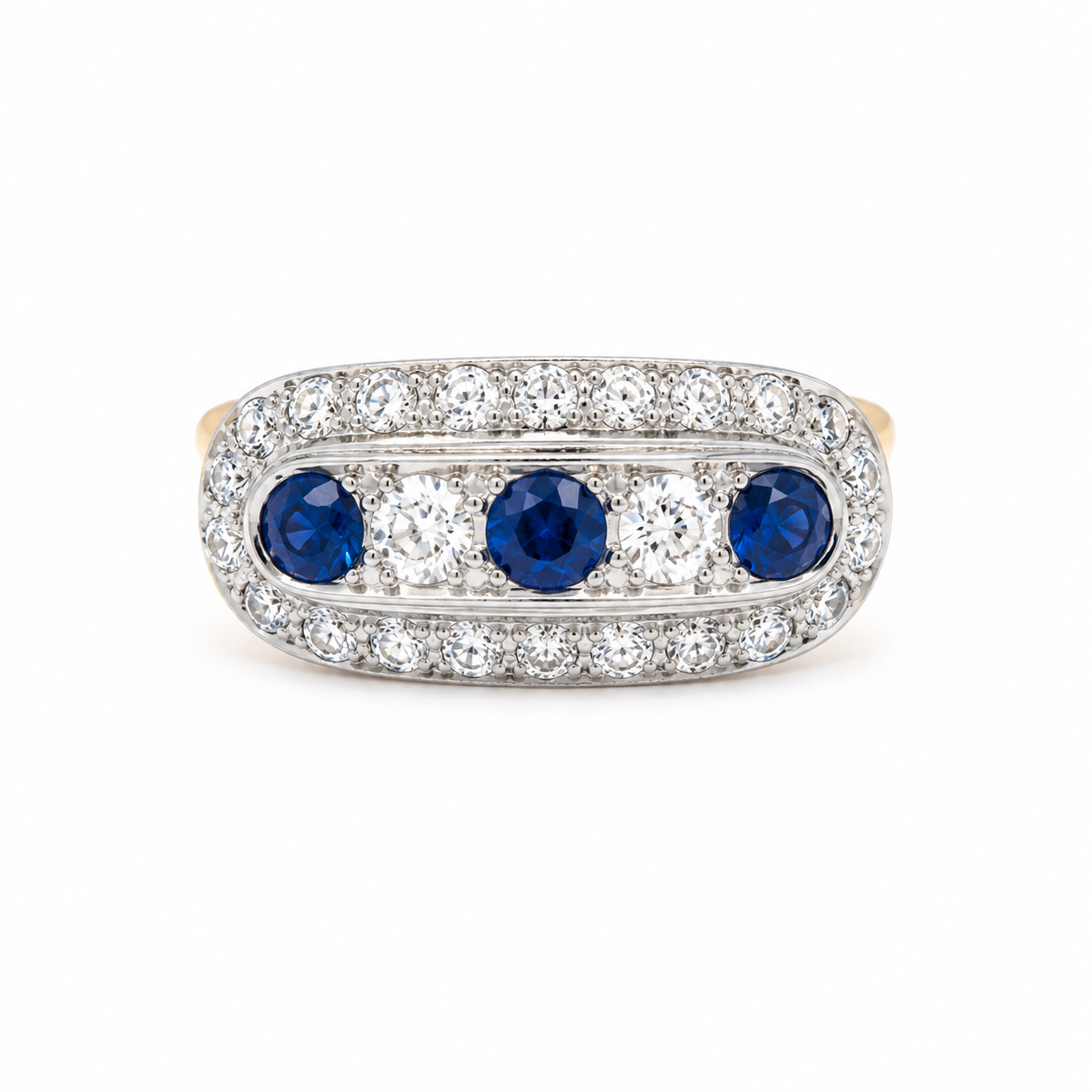 14KY/W Estate Sapphire And Diamond Ring