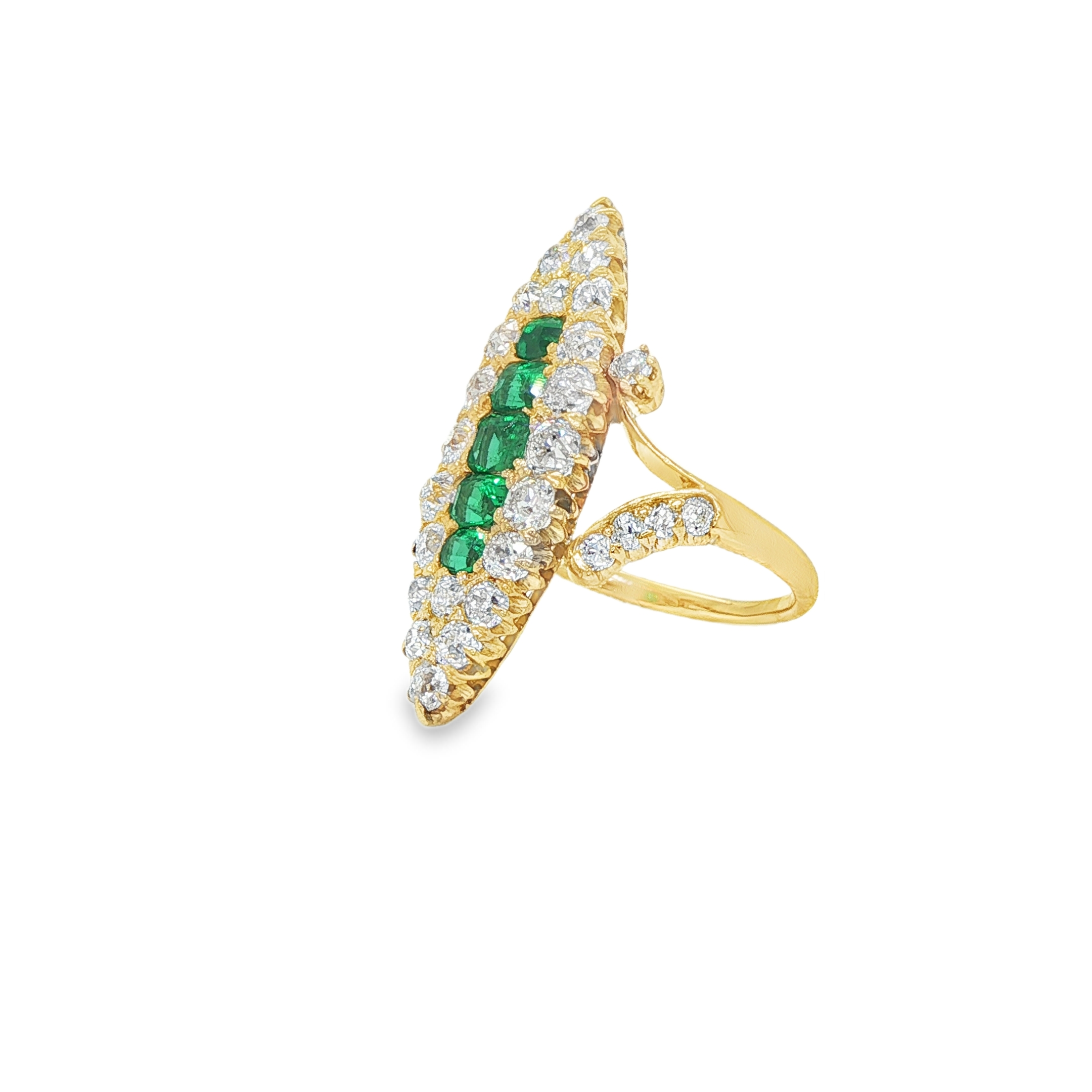 Victorian Emerald and Diamond Ring