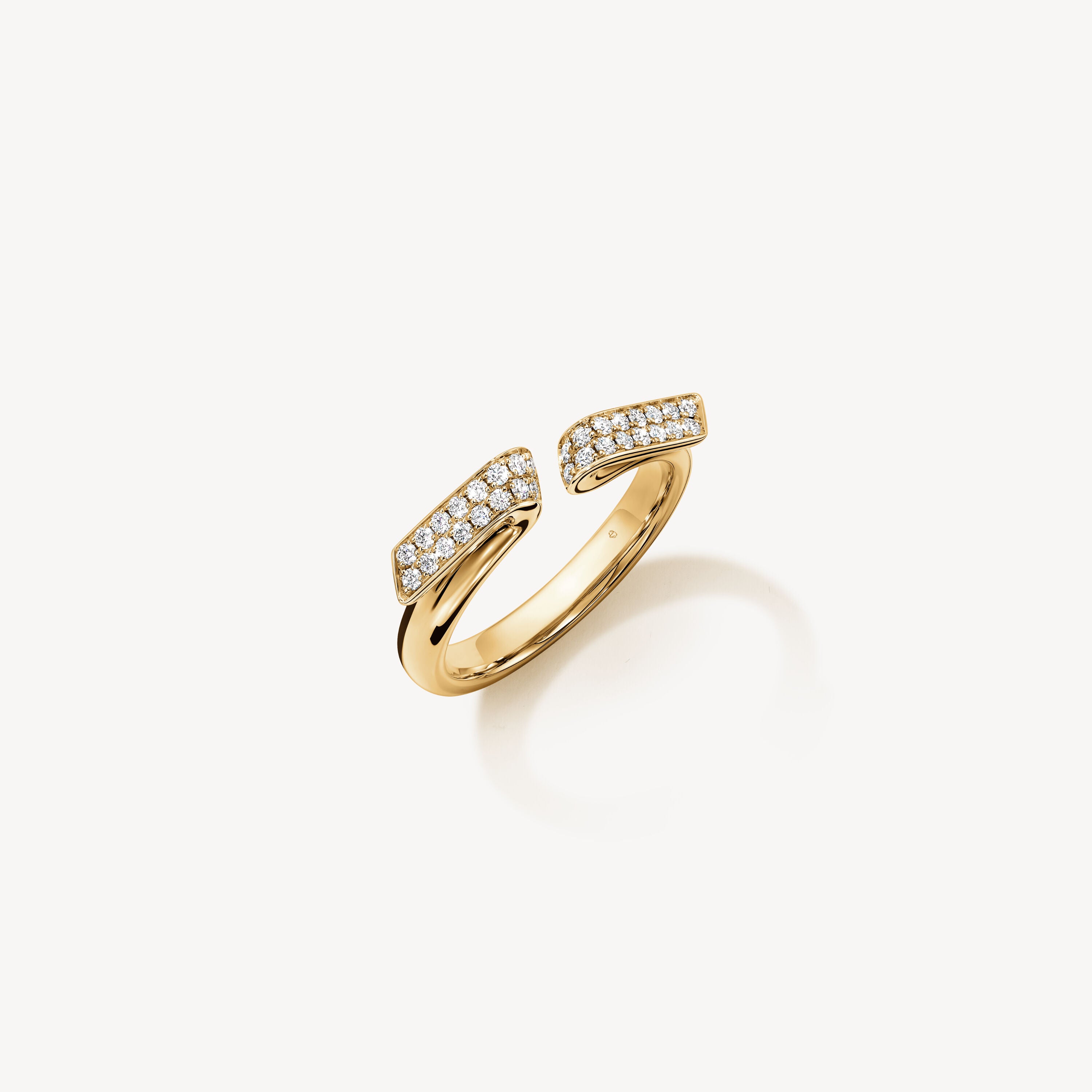 18KY Hearts On Fire Inside/ Out Flip Diamond Open Ring