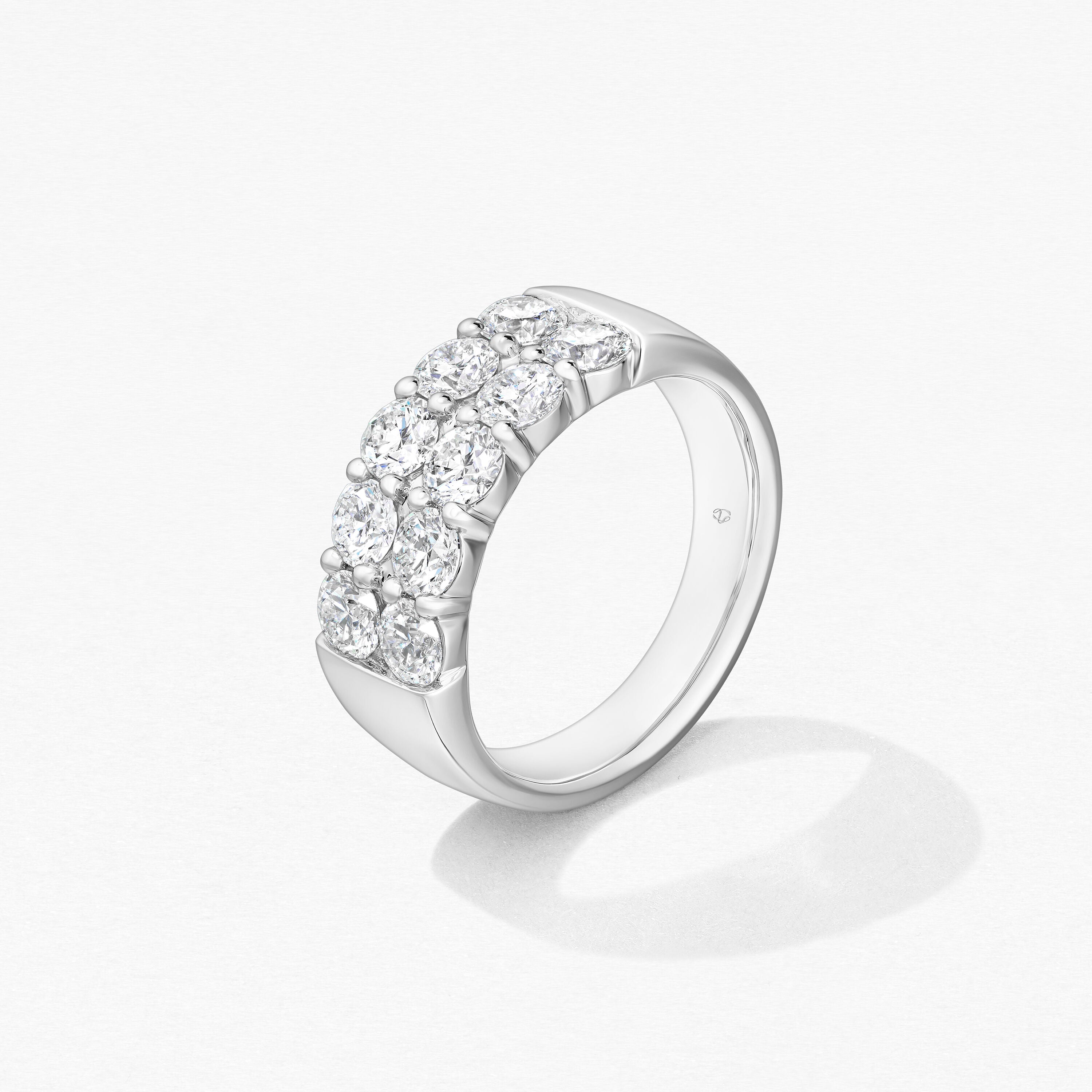 18KW Hearts On Fire Signature Double Row Ring