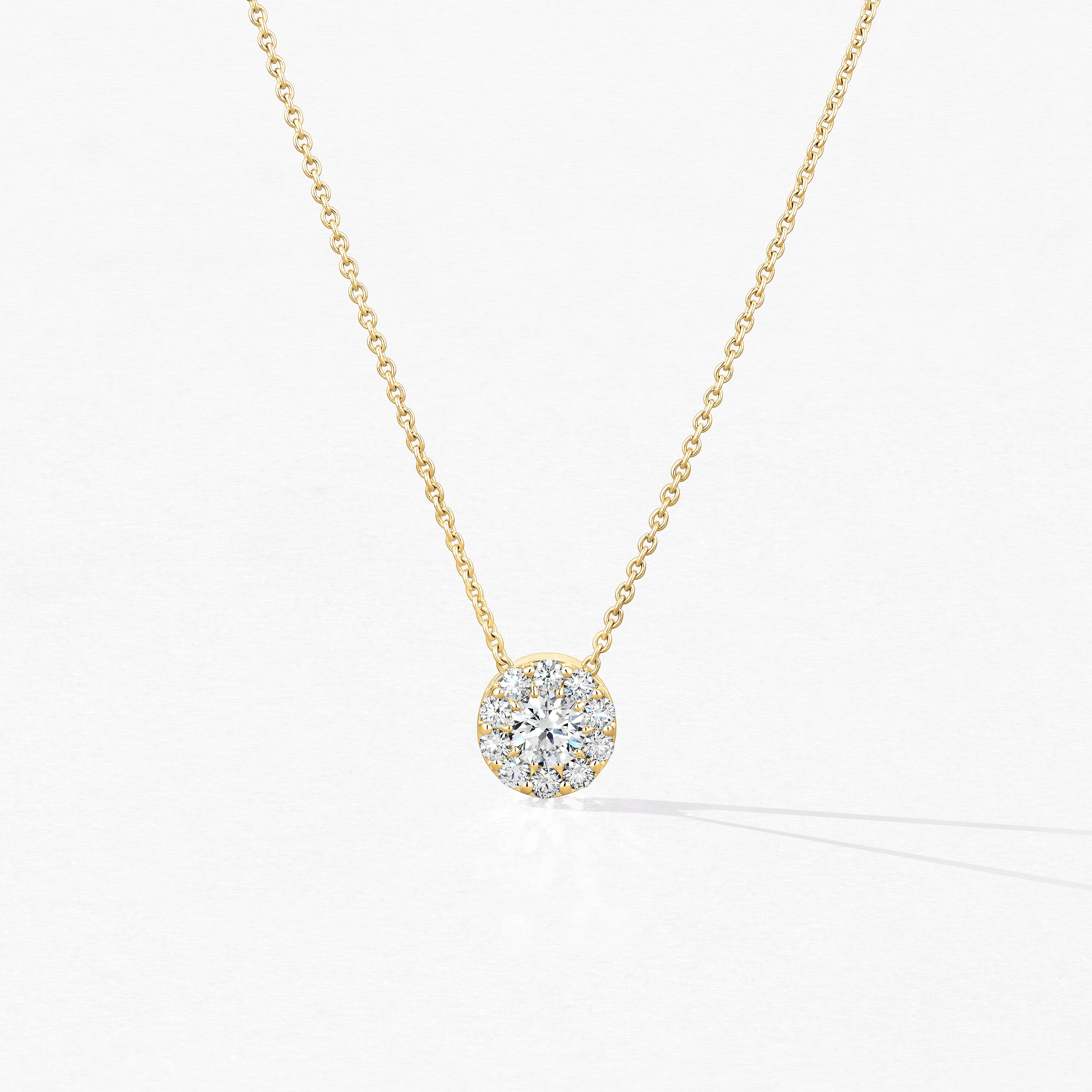 18KY Hearts On Fire Round Fulfillment Diamond Pendant