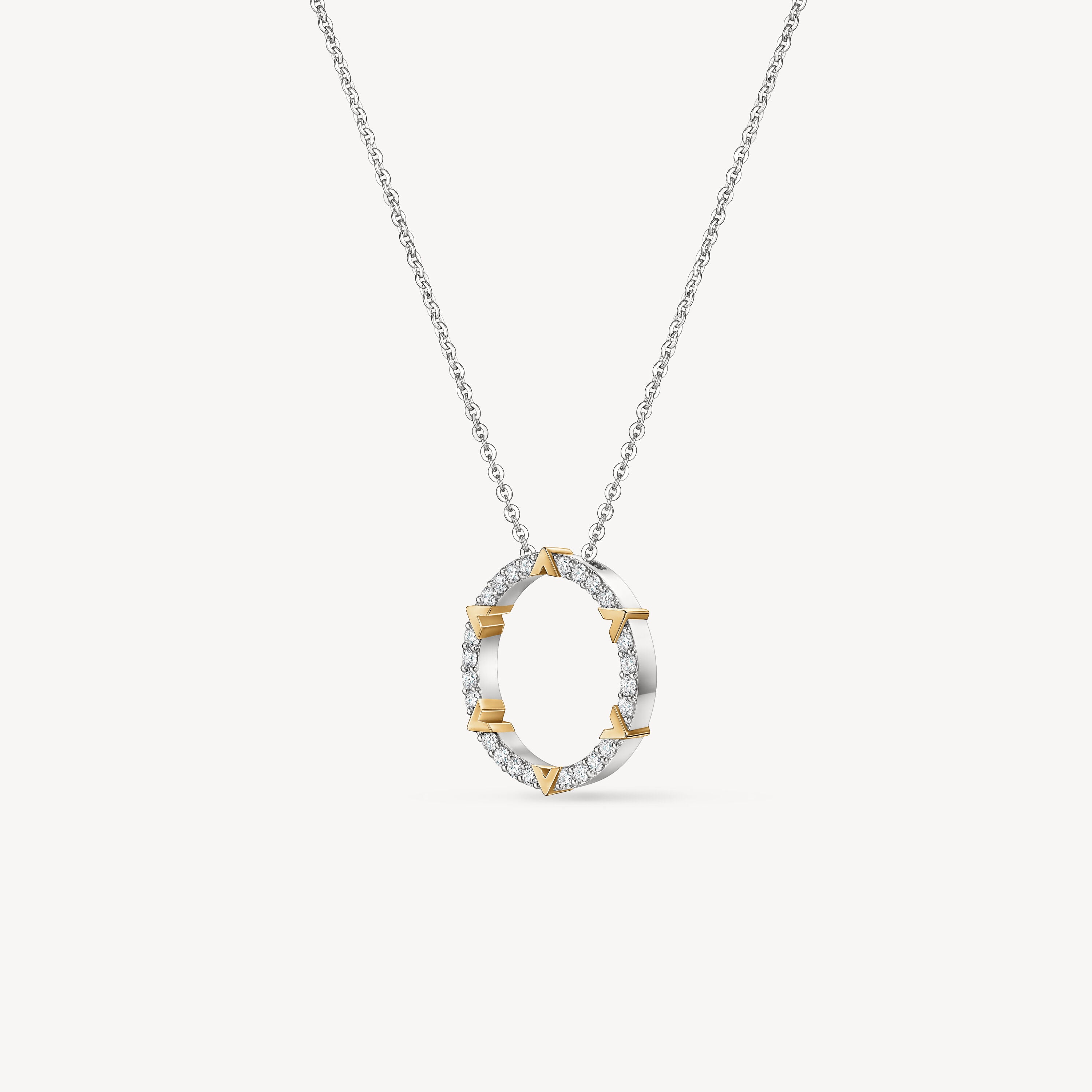 18KW/Y Hearts On Fire Copley Pave Diamond Pendant Necklace