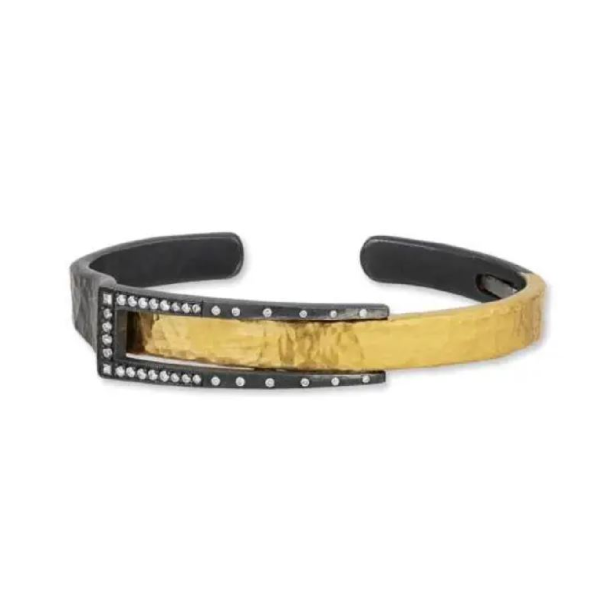 SS/24KY Gold Fusion Deco Kick Cuff With Diamonds