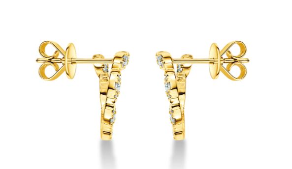 18KY Small Aerial Marquise Wrap Earrings