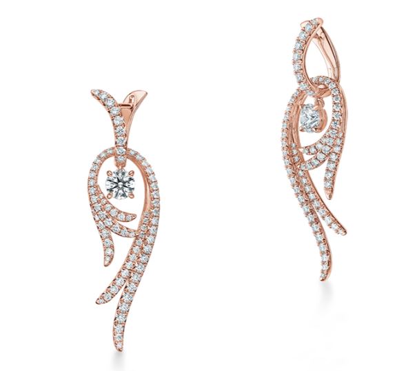18KW Vela Twisted Drop Earrings, Small