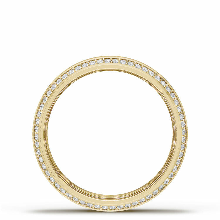 18KY Tacori Couple Bevel Edge Diamond Wedding Band