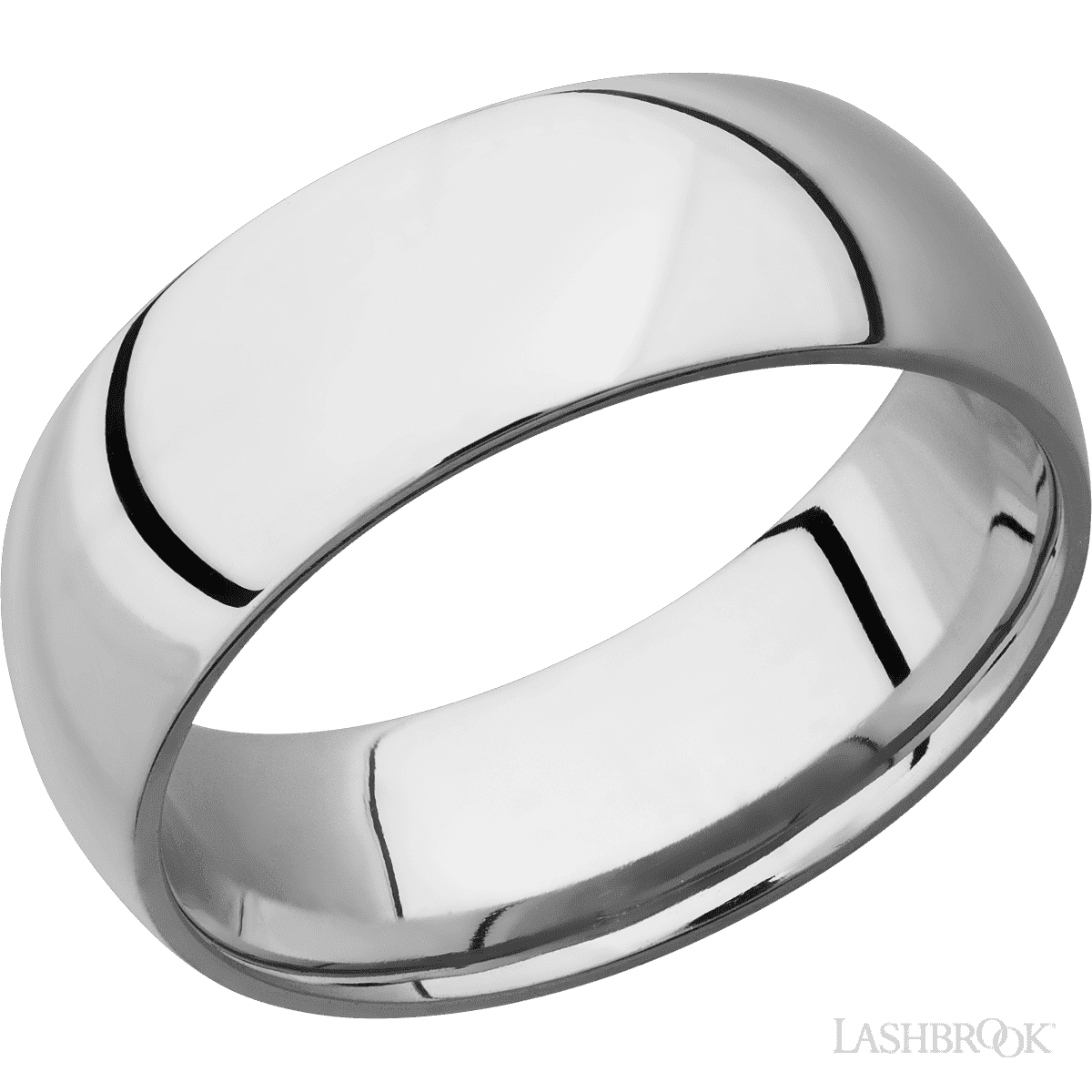 Lashbrook 14KW 8mm Domed High Polish Wedding Band
