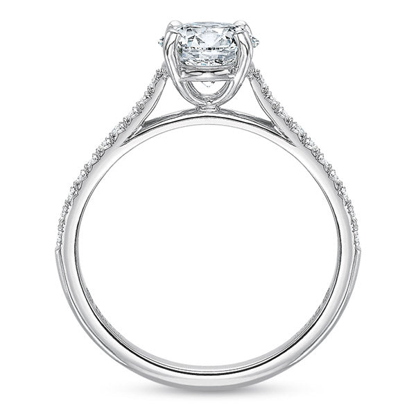 18KW Precision Set New Aire Pave Diamond Semi-Mount Ring