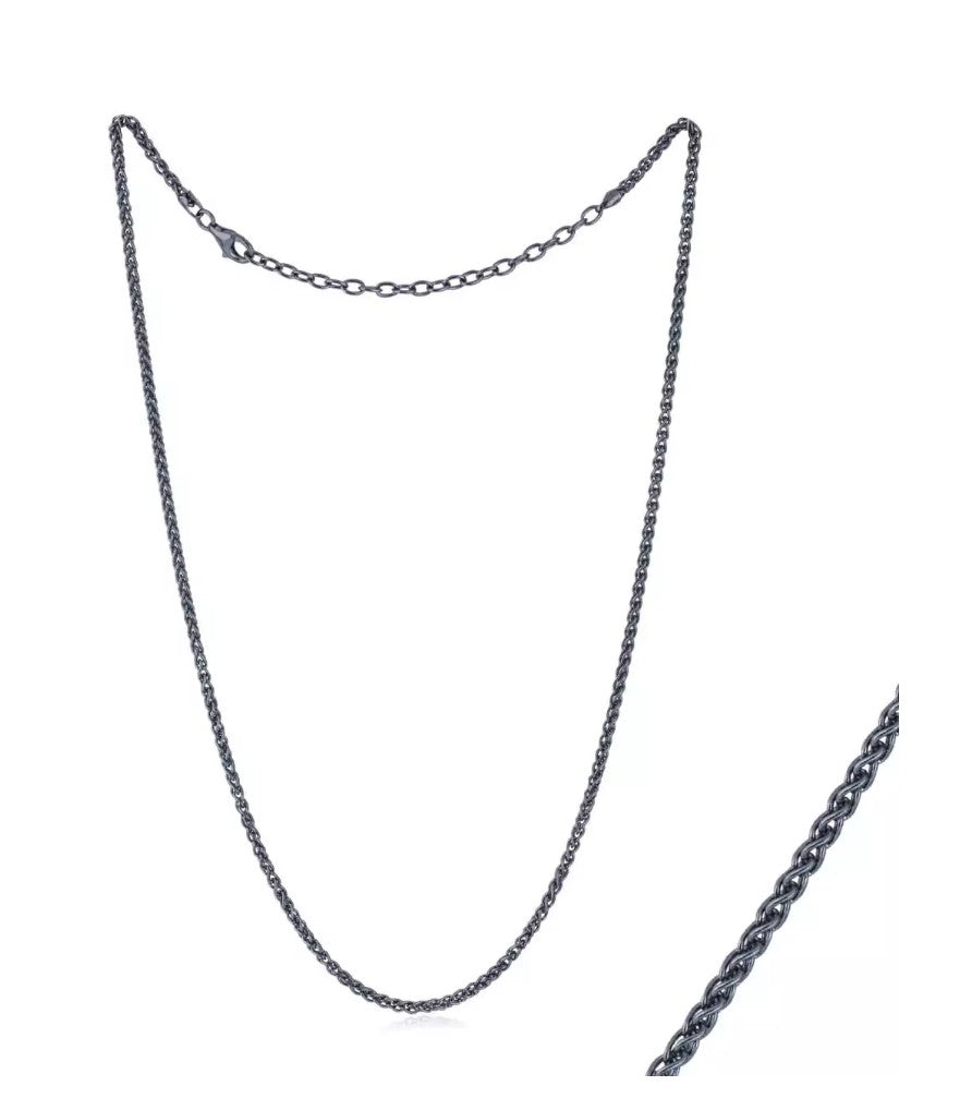 SS Lika Behar Oxidized Box Rope Chain
