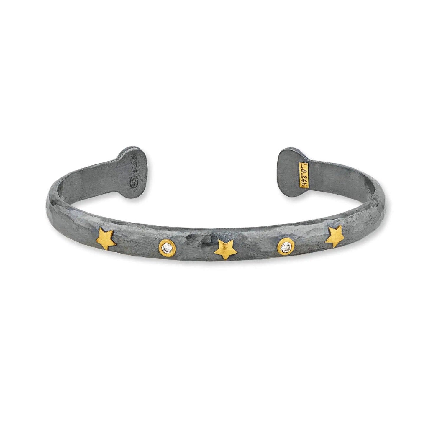 SS/24KY Lika Behar Stockholm Stars Diamond Accent Open Cuff Bracelet
