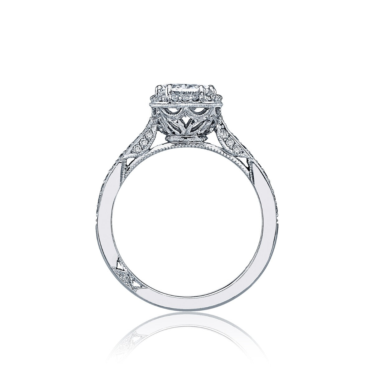 18KW Dantela Oval Bloom Engagement Ring