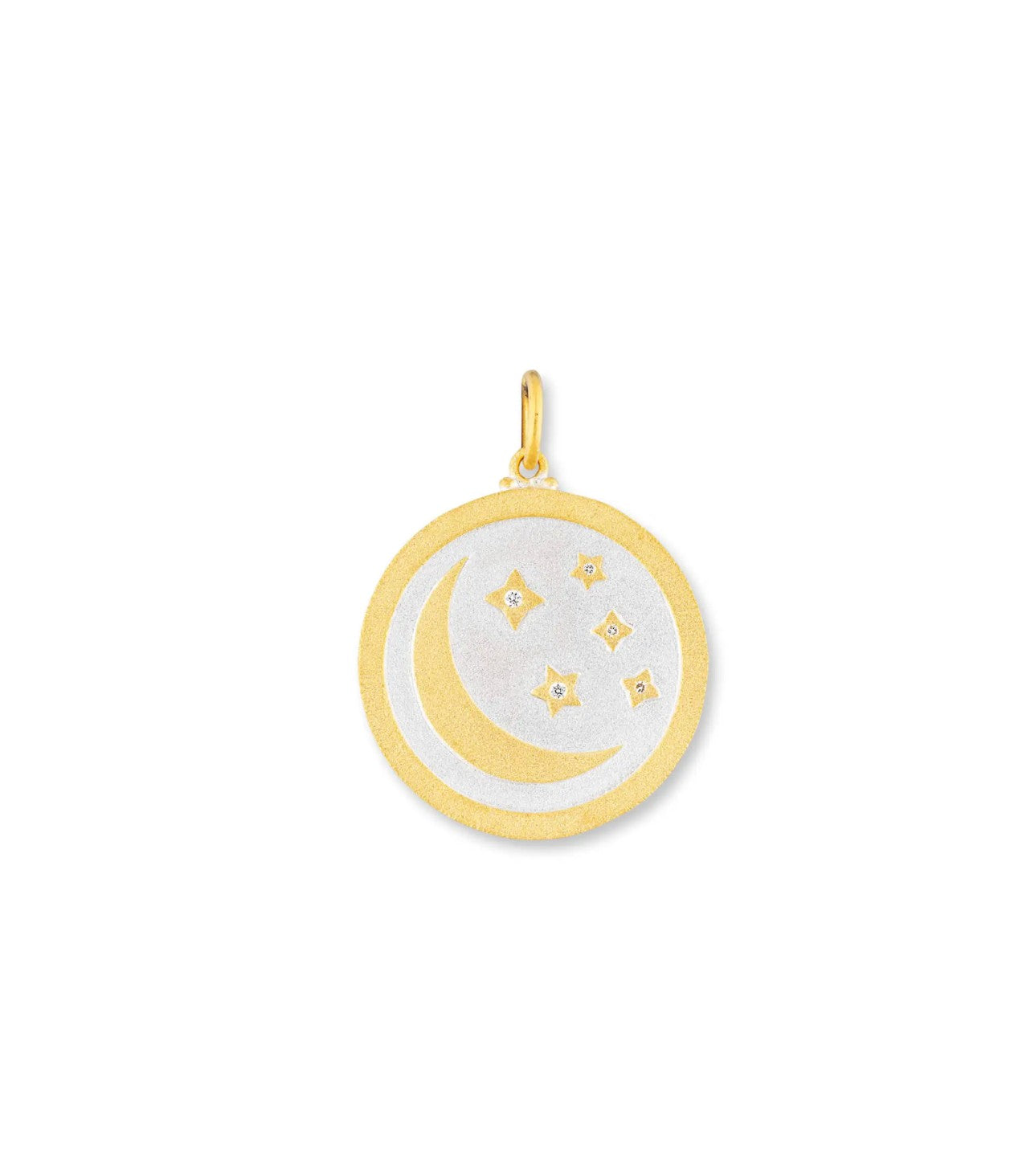 SS/24KY Lika Behar Half Moon and Stars Diamond Medallion Pendant