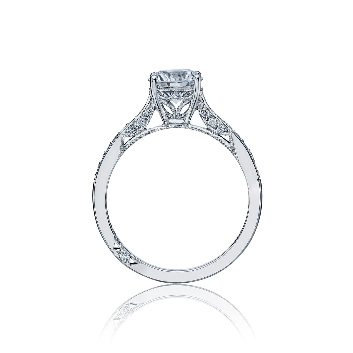 18KW Dantela Round Solitaire Engagement Ring