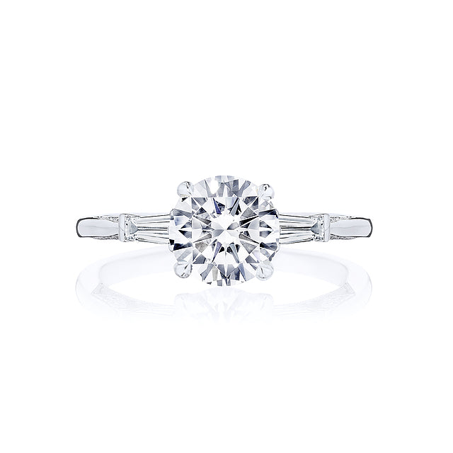 Platinum Simply Tacori Round 3 Stone Engagement Ring