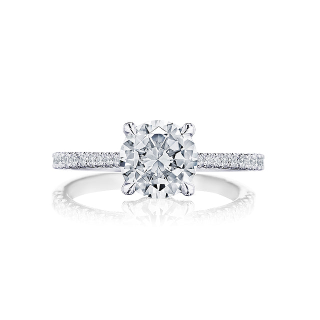 Platinum Simply Tacori Round Solitaire Engagement Ring