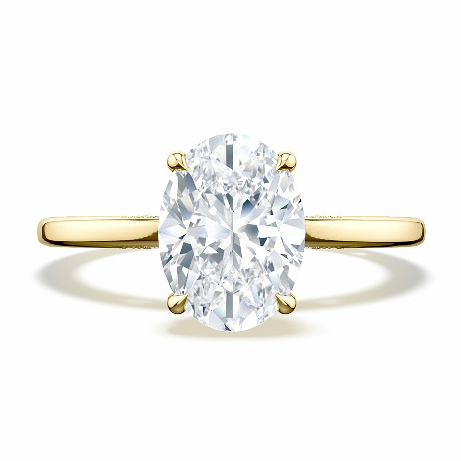 18KY Tacori Simply Tacori Oval Solitaire Engagement Ring